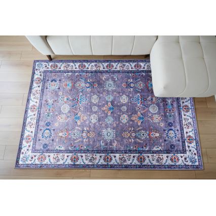 Антихлъзгащ ориенталски килим PRINT SHINE 160x230 см син