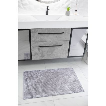 Антихлъзгащо килимче за баня CHENILLE 50x80 cm сиво