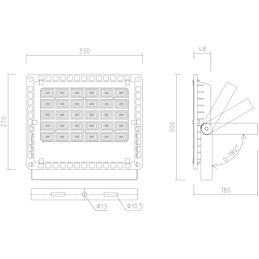 APLED - LED Екстериорен прожектор PRO LED/100W/230V IP66 10000lm 6000K