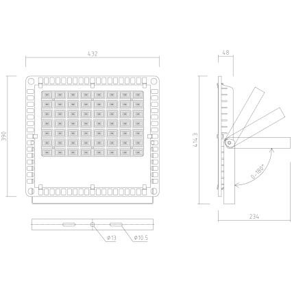 APLED - LED Екстериорен прожектор PRO LED/200W/230V IP66 20000lm 6000K