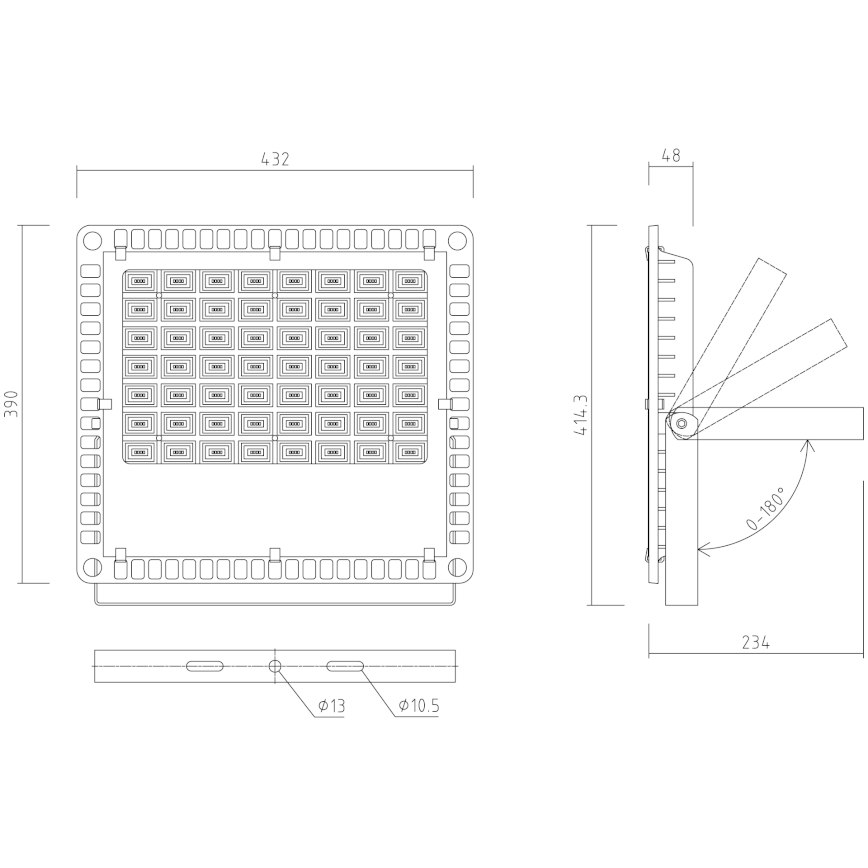 APLED - LED Екстериорен прожектор PRO LED/200W/230V IP66 20000lm 6000K