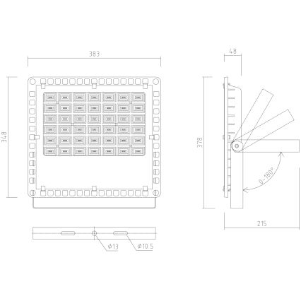 APLED - LED Екстериорна Рефлектор PRO LED/150W/230V IP66 15000lm 6000K