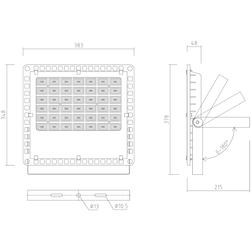 APLED - LED Екстериорна Рефлектор PRO LED/150W/230V IP66 15000lm 6000K