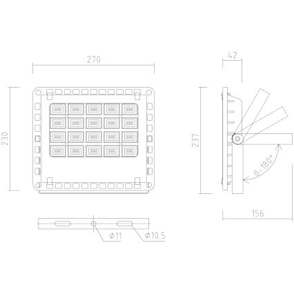 APLED - LED Екстериорна Рефлектор PRO LED/50W/230V IP66 5000lm 6000K