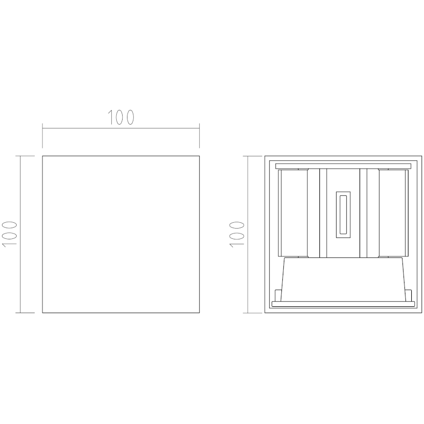 APLED - LED Екстериорна Стенна лампа CUBE 2xLED/3W/230V IP65