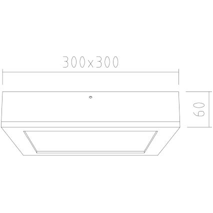 APLED - LED Лампа QUADRA LED/24W/230V дъб