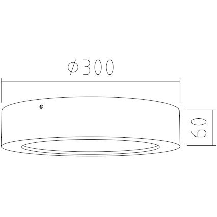 APLED - LED Лампа RONDO LED/24W/230V Ø 30 см дъб