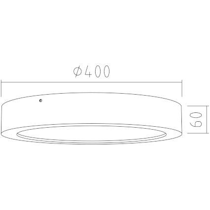 APLED - LED Лампа RONDO LED/36W/230V Ø 40 см дъб