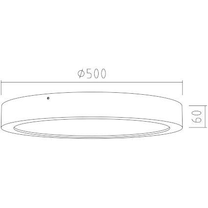 APLED - LED Лампа RONDO LED/48W/230V Ø 50 см дъб