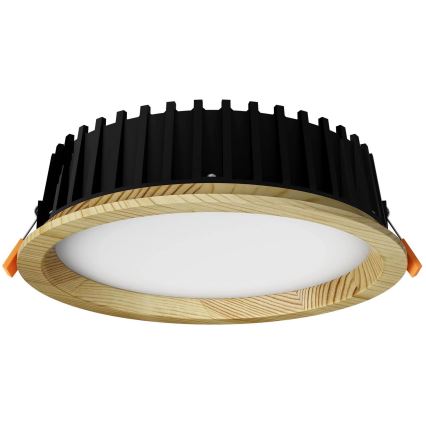 APLED - LED Лампа за окачен таван RONDO WOODLINE LED/12W/230V 3000K Ø 20 см бор масивнo дървo