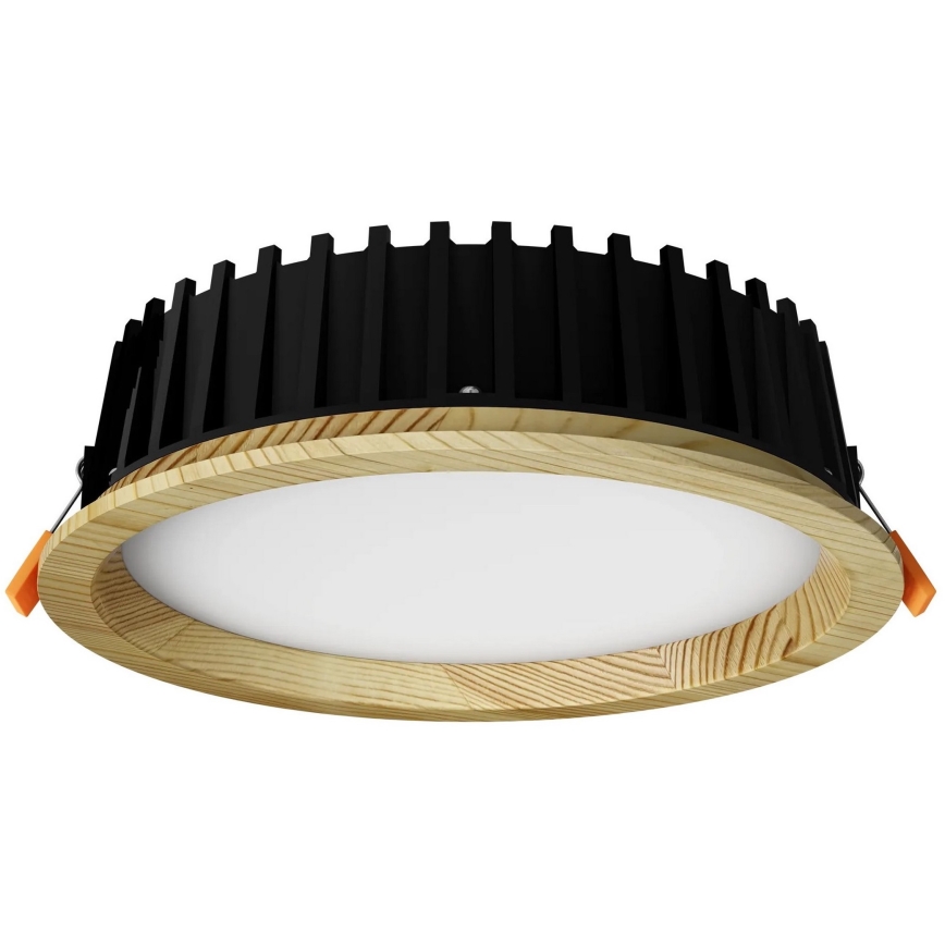 APLED - LED Лампа за окачен таван RONDO WOODLINE LED/12W/230V 3000K Ø 20 см бор масивнo дървo
