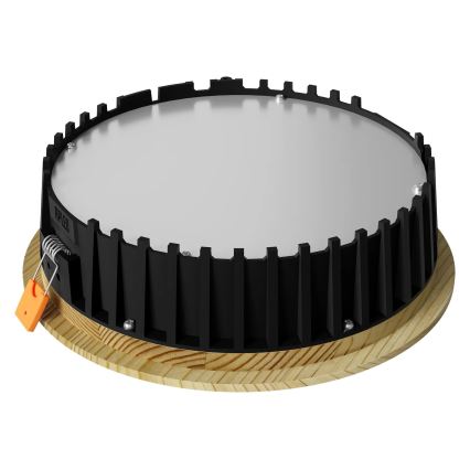 APLED - LED Лампа за окачен таван RONDO WOODLINE LED/12W/230V 3000K Ø 20 см бор масивнo дървo