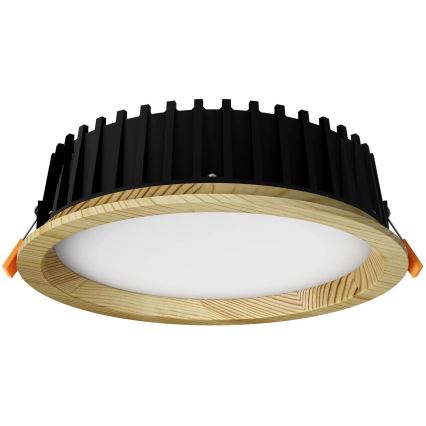 APLED - LED Лампа за окачен таван RONDO WOODLINE LED/12W/230V 4000K Ø 20 см бор масивнo дървo