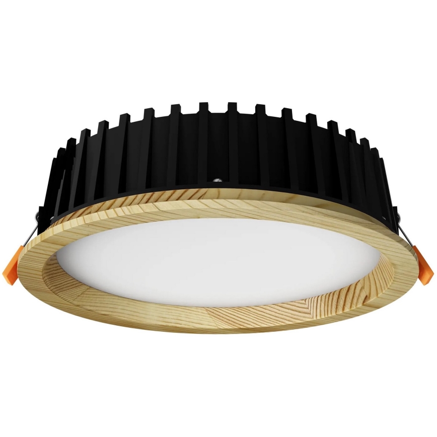 APLED - LED Лампа за окачен таван RONDO WOODLINE LED/12W/230V 4000K Ø 20 см бор масивнo дървo