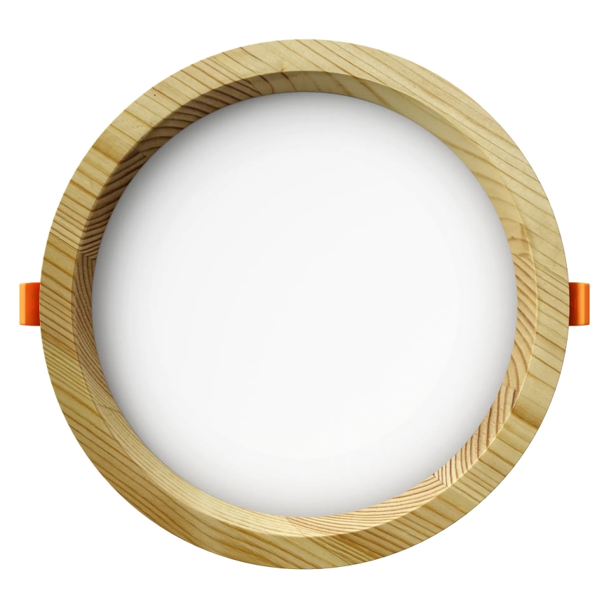 APLED - LED Лампа за окачен таван RONDO WOODLINE LED/12W/230V 4000K Ø 20 см бор масивнo дървo