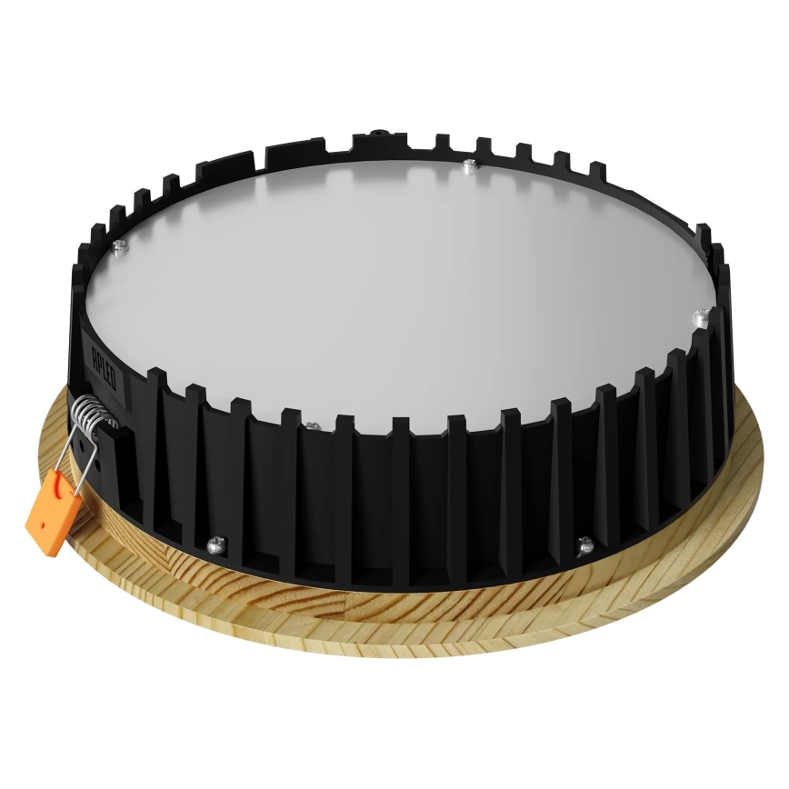 APLED - LED Лампа за окачен таван RONDO WOODLINE LED/12W/230V 4000K Ø 20 см бор масивнo дървo