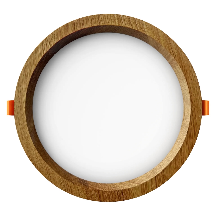 APLED - LED Лампа за окачен таван RONDO WOODLINE LED/12W/230V 4000K Ø 20 см дъб масивнo дървo