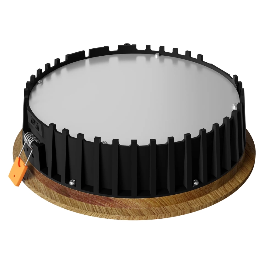 APLED - LED Лампа за окачен таван RONDO WOODLINE LED/12W/230V 4000K Ø 20 см дъб масивнo дървo