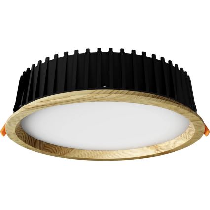 APLED - LED Лампа за окачен таван RONDO WOODLINE LED/18W/230V 3000K Ø 26 см бор масивнo дървo
