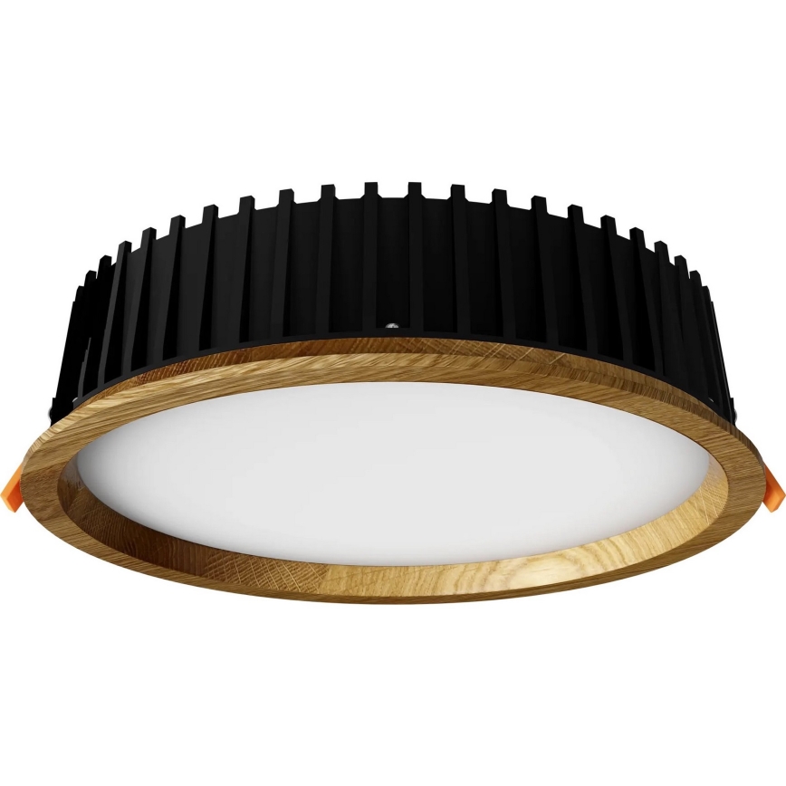 APLED - LED Лампа за окачен таван RONDO WOODLINE LED/18W/230V 3000K Ø 26 см дъб масивнo дървo