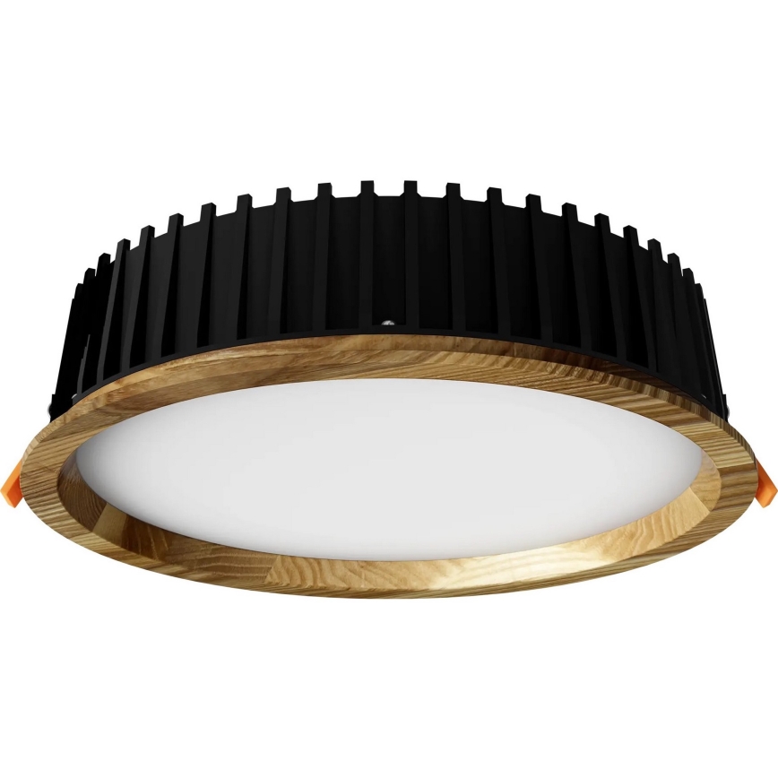 APLED - LED Лампа за окачен таван RONDO WOODLINE LED/18W/230V 3000K Ø 26 см пепел масивнo дървo