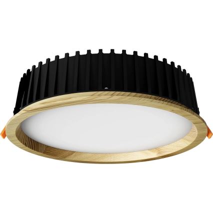 APLED - LED Лампа за окачен таван RONDO WOODLINE LED/18W/230V 4000K Ø 26 см бор масивнo дървo