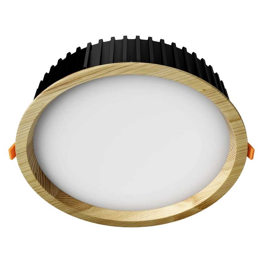APLED - LED Лампа за окачен таван RONDO WOODLINE LED/18W/230V 4000K Ø 26 см бор масивнo дървo