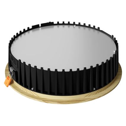 APLED - LED Лампа за окачен таван RONDO WOODLINE LED/18W/230V 4000K Ø 26 см бор масивнo дървo