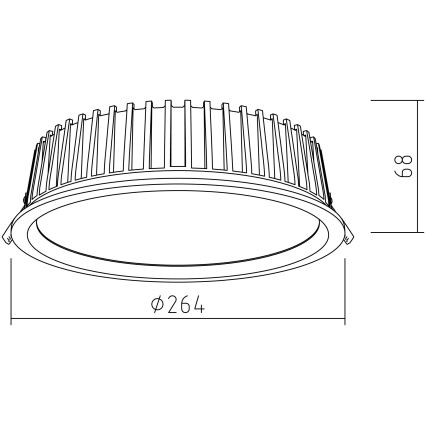 APLED - LED Лампа за окачен таван RONDO WOODLINE LED/18W/230V 4000K Ø 26 см бор масивнo дървo