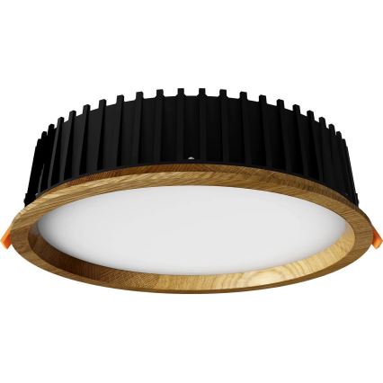 APLED - LED Лампа за окачен таван RONDO WOODLINE LED/18W/230V 4000K Ø 26 см дъб масивнo дървo