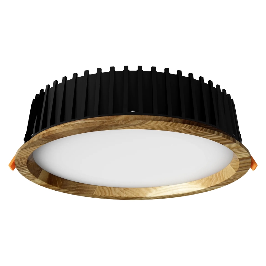 APLED - LED Лампа за окачен таван RONDO WOODLINE LED/18W/230V 4000K Ø 26 см пепел масивнo дървo