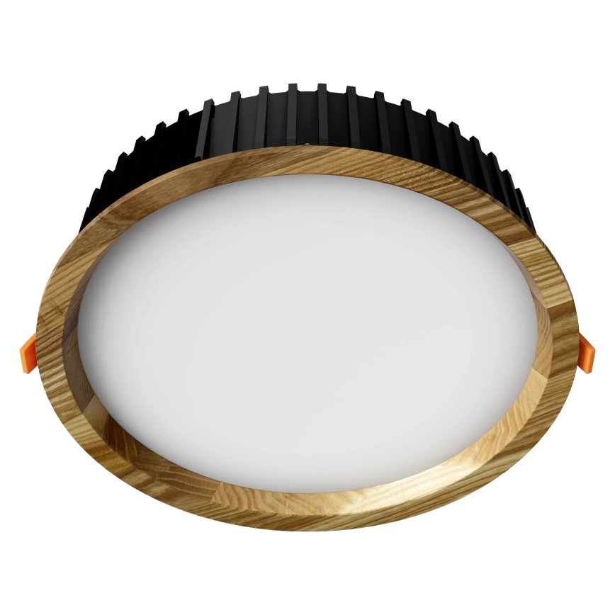 APLED - LED Лампа за окачен таван RONDO WOODLINE LED/18W/230V 4000K Ø 26 см пепел масивнo дървo
