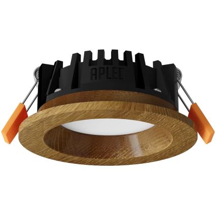 APLED - LED Лампа за окачен таван RONDO WOODLINE LED/3W/230V 3000K Ø 9 см дъб масивнo дървo