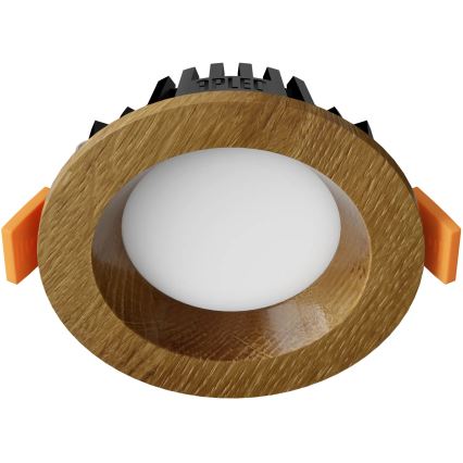 APLED - LED Лампа за окачен таван RONDO WOODLINE LED/3W/230V 3000K Ø 9 см дъб масивнo дървo