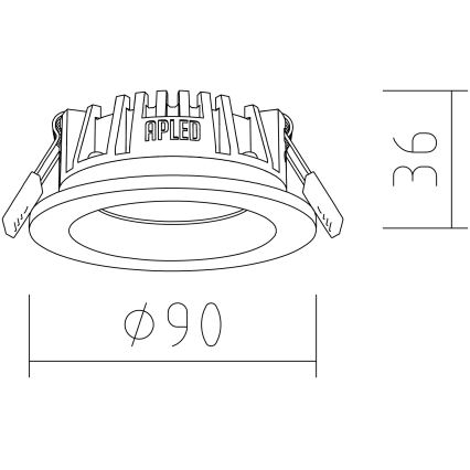 APLED - LED Лампа за окачен таван RONDO WOODLINE LED/3W/230V 3000K Ø 9 см дъб масивнo дървo