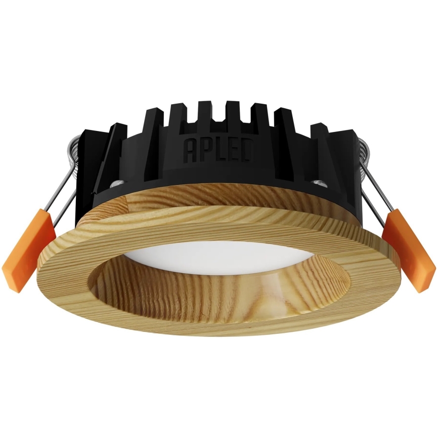 APLED - LED Лампа за окачен таван RONDO WOODLINE LED/3W/230V 4000K Ø 9 см бор масивнo дървo