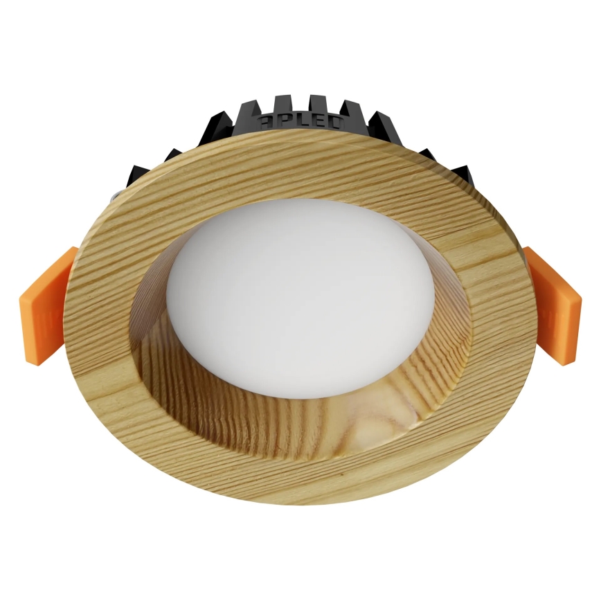 APLED - LED Лампа за окачен таван RONDO WOODLINE LED/3W/230V 4000K Ø 9 см бор масивнo дървo