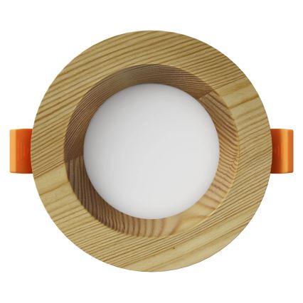 APLED - LED Лампа за окачен таван RONDO WOODLINE LED/3W/230V 4000K Ø 9 см бор масивнo дървo