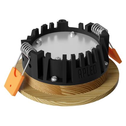 APLED - LED Лампа за окачен таван RONDO WOODLINE LED/3W/230V 4000K Ø 9 см бор масивнo дървo