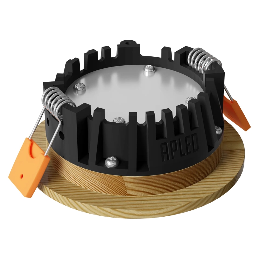 APLED - LED Лампа за окачен таван RONDO WOODLINE LED/3W/230V 4000K Ø 9 см бор масивнo дървo