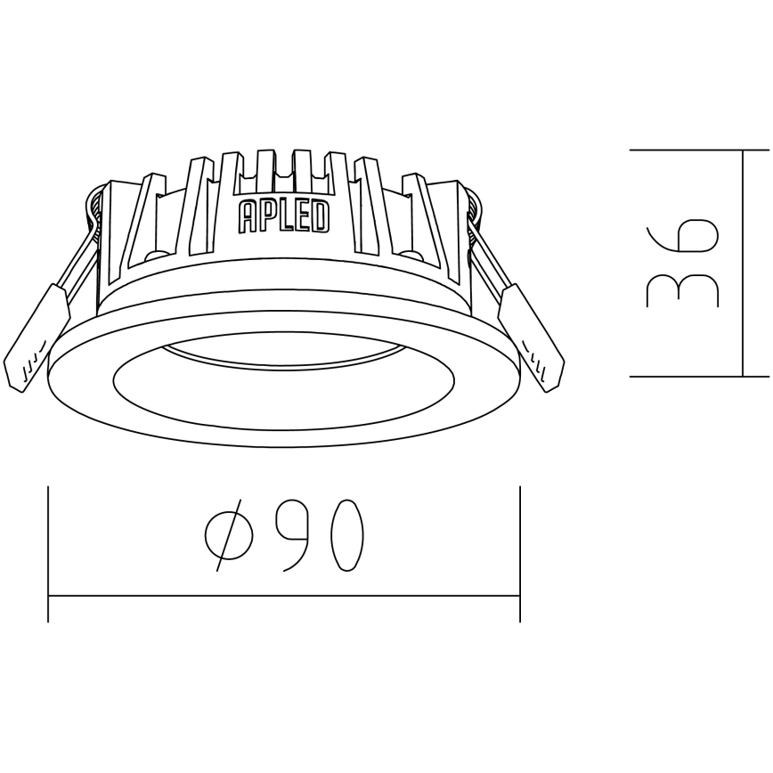 APLED - LED Лампа за окачен таван RONDO WOODLINE LED/3W/230V 4000K Ø 9 см бор масивнo дървo