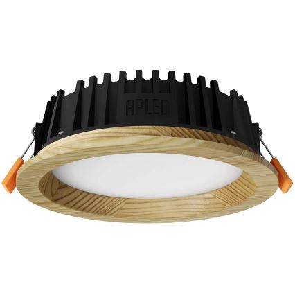 APLED - LED Лампа за окачен таван RONDO WOODLINE LED/6W/230V 3000K Ø 15 см бор масивнo дървo