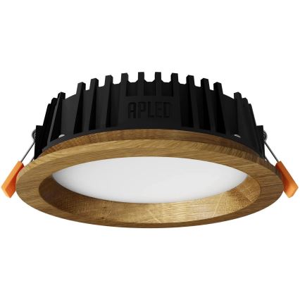 APLED - LED Лампа за окачен таван RONDO WOODLINE LED/6W/230V 3000K Ø 15 см дъб масивнo дървo