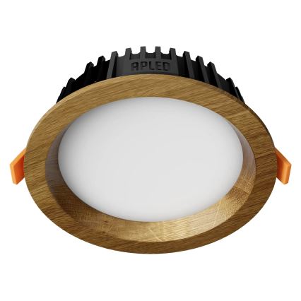 APLED - LED Лампа за окачен таван RONDO WOODLINE LED/6W/230V 3000K Ø 15 см дъб масивнo дървo