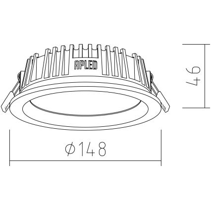 APLED - LED Лампа за окачен таван RONDO WOODLINE LED/6W/230V 3000K Ø 15 см дъб масивнo дървo