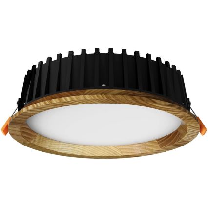 APLED - LED Лампа за окачен таван RONDO WOODLINE LED/6W/230V 3000K Ø 15 см пепел масивнo дървo