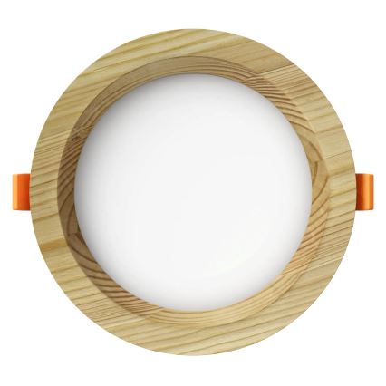 APLED - LED Лампа за окачен таван RONDO WOODLINE LED/6W/230V 4000K Ø 15 см бор масивнo дървo