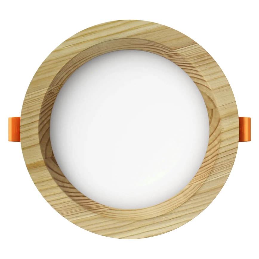 APLED - LED Лампа за окачен таван RONDO WOODLINE LED/6W/230V 4000K Ø 15 см бор масивнo дървo