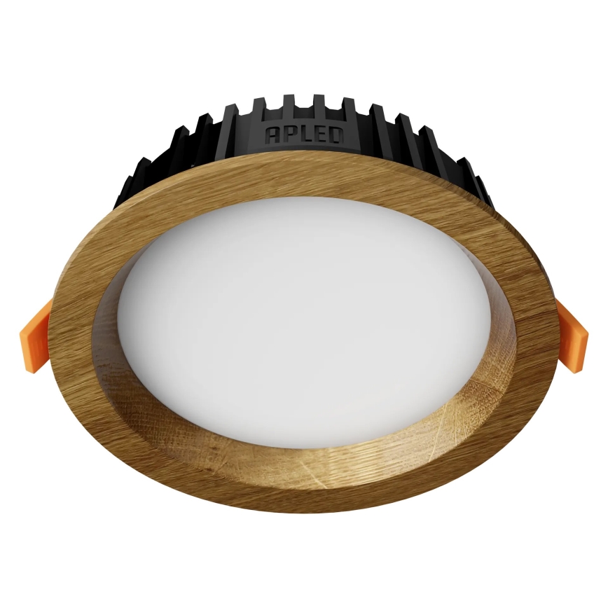 APLED - LED Лампа за окачен таван RONDO WOODLINE LED/6W/230V 4000K Ø 15 см дъб масивнo дървo