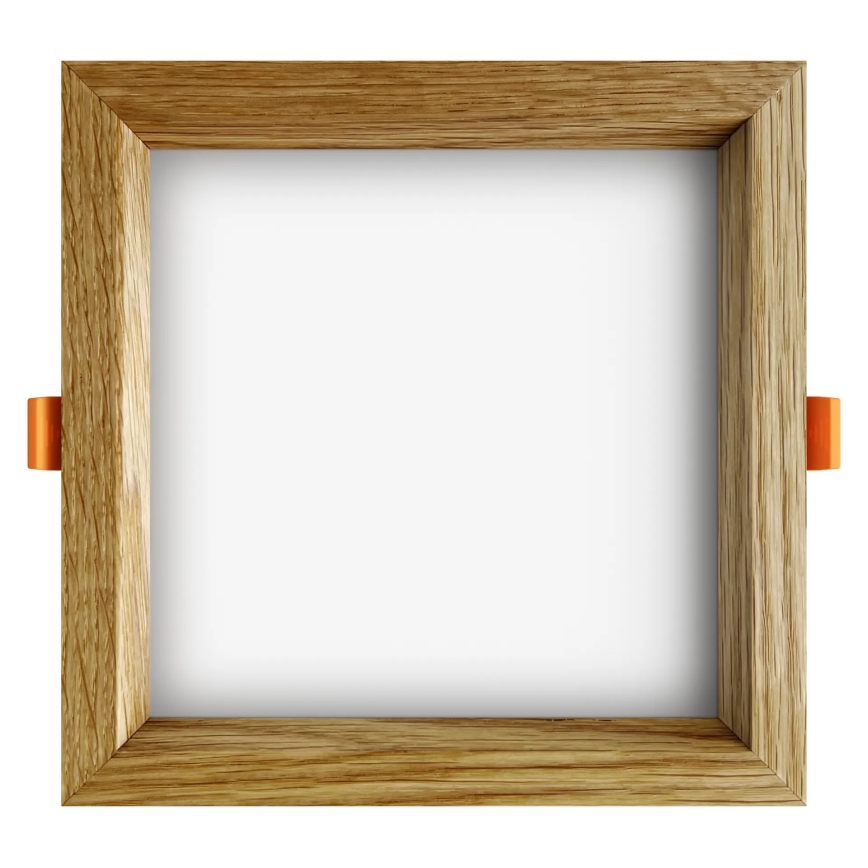 APLED - LED Лампа за окачен таван SQUARE WOODLINE LED/12W/230V 3000K 17x17 см дъб масивнo дървo